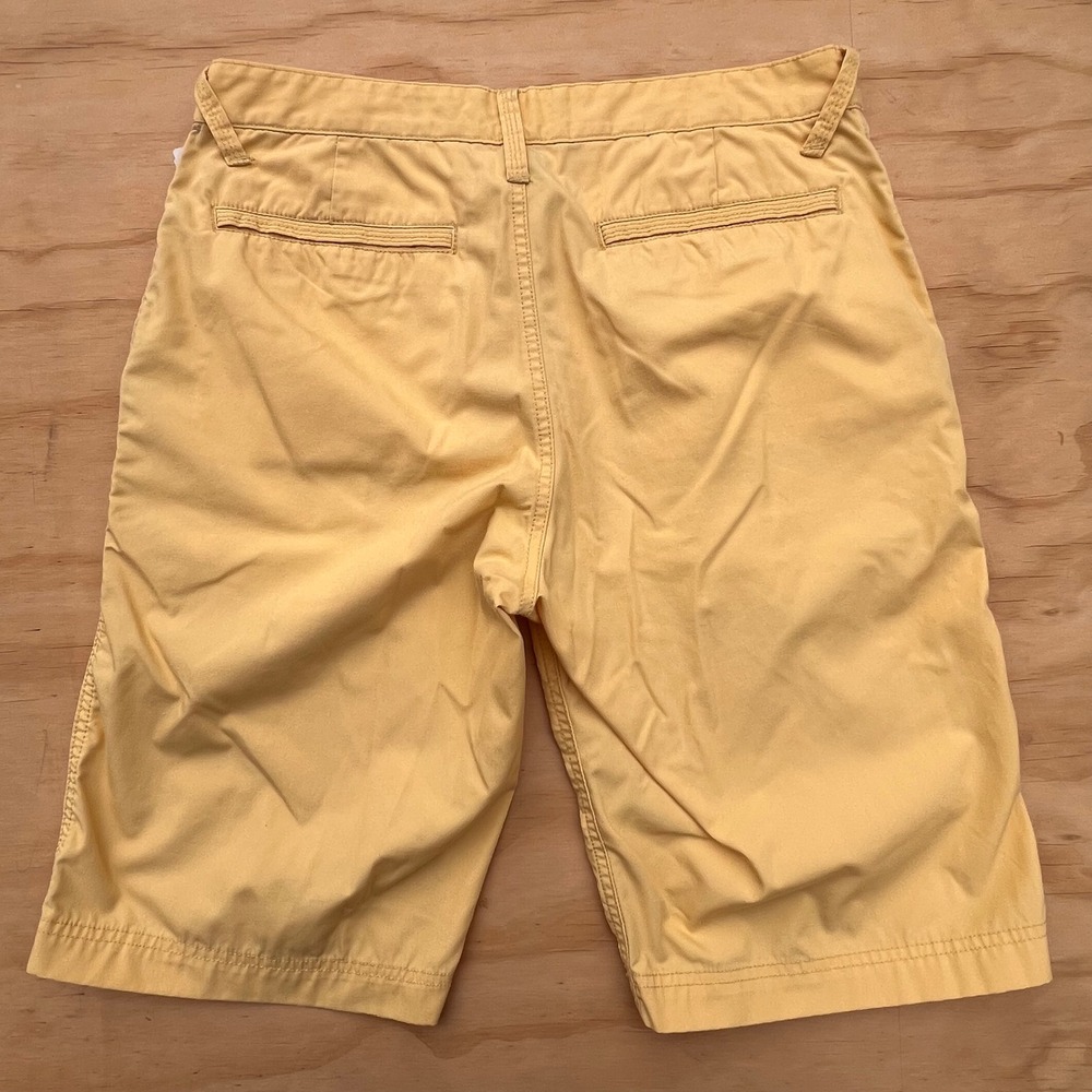 American Rag Mens Yellow Chino Shorts Size 33 Flat Front Cotton Blend Casual - Picture 4 of 6